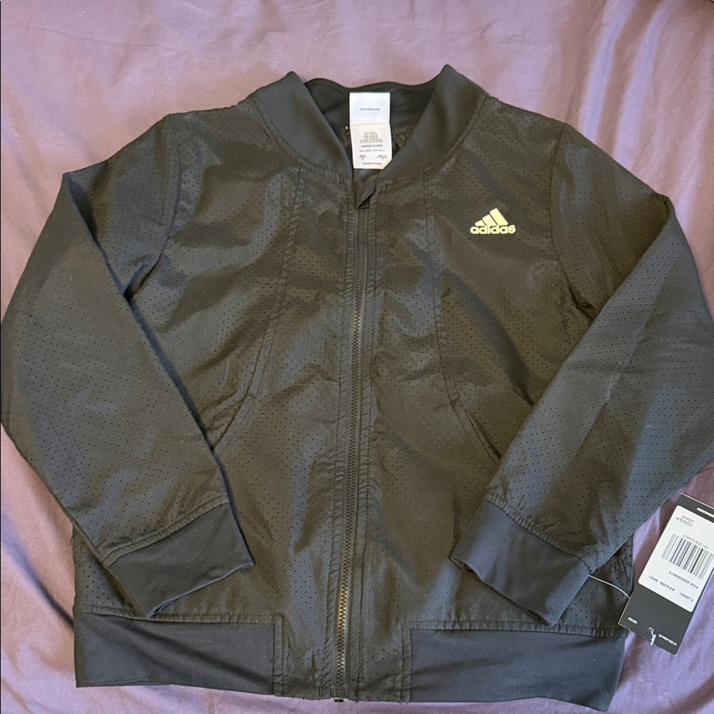 Adidas bomber jacket size small kids new